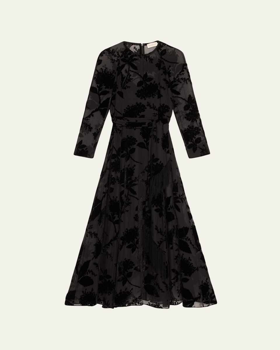 Velvet Lace Burnout Maxi Dress